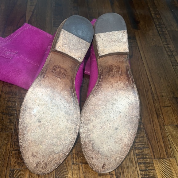 Frye Boots Carson pull on Berry Pink leather cowgirl western country 9.5 B - Picture 12 of 15